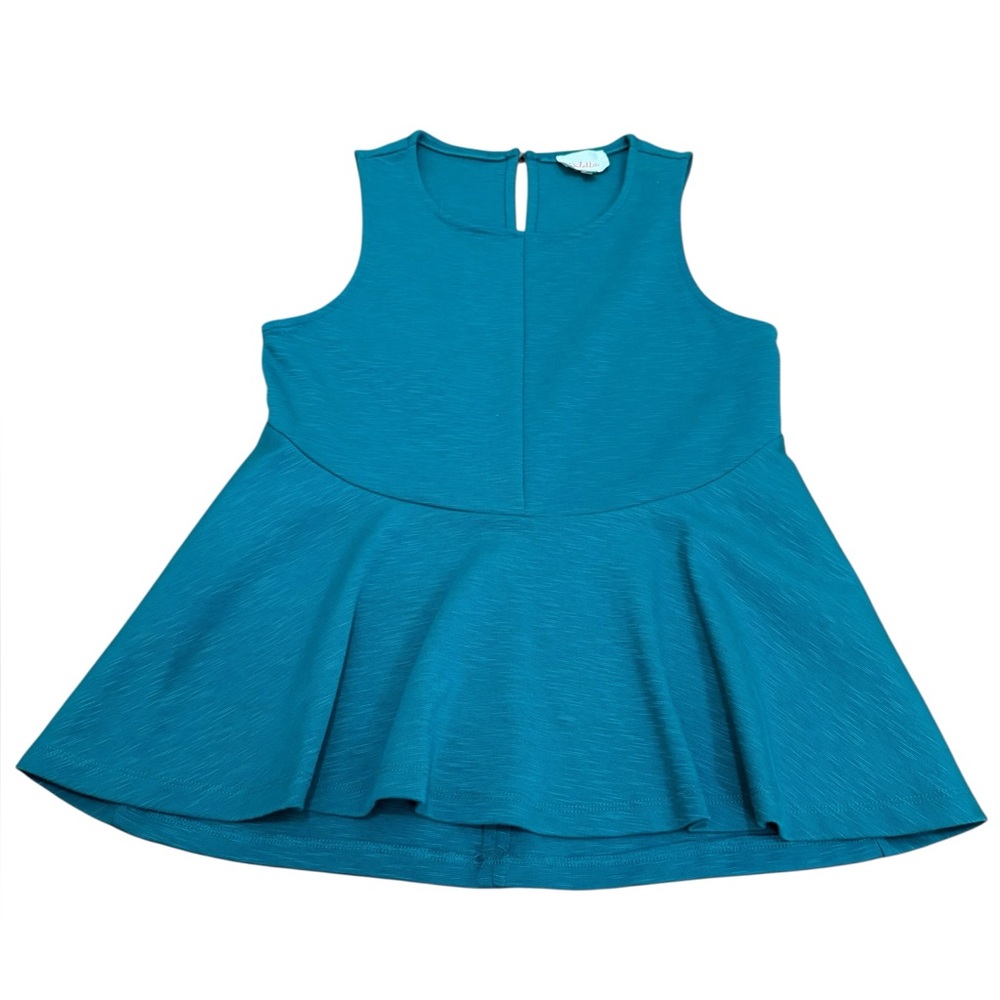 Anthropologie Green Peplum Blouse